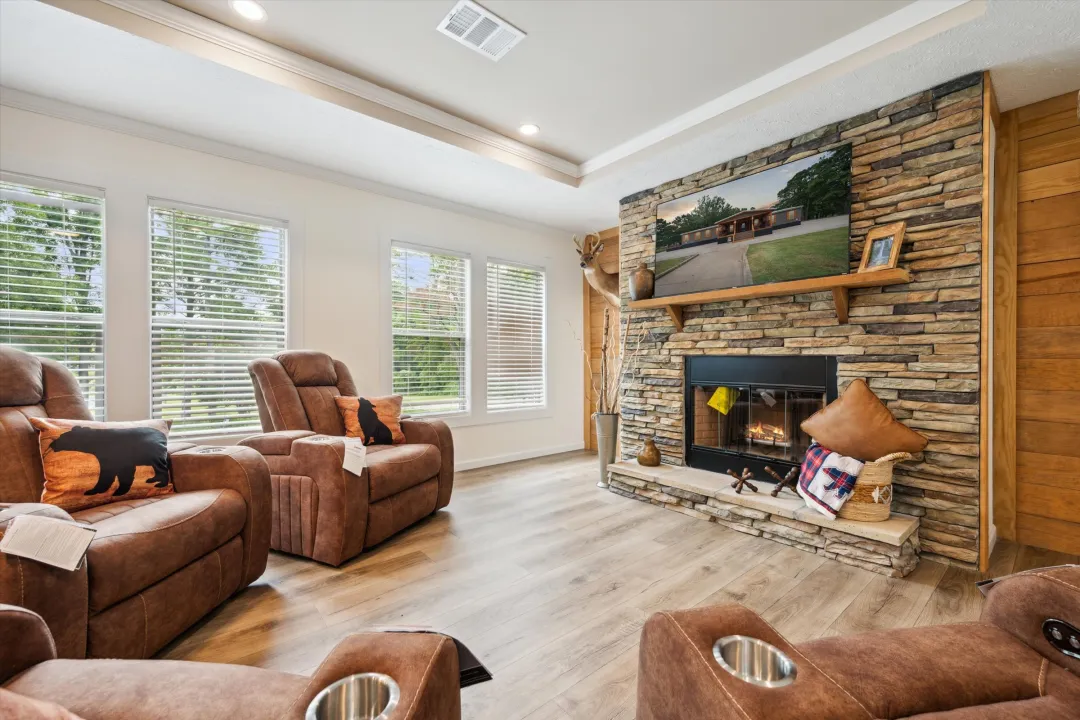 Living Room With Fireplace